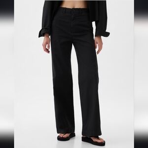 NWT Gap high rise stride black khakis